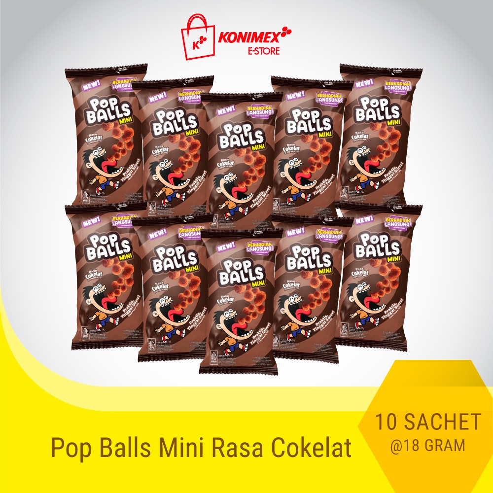 POP BALLS COKELAT 19 GRAM isi 10 Sachet