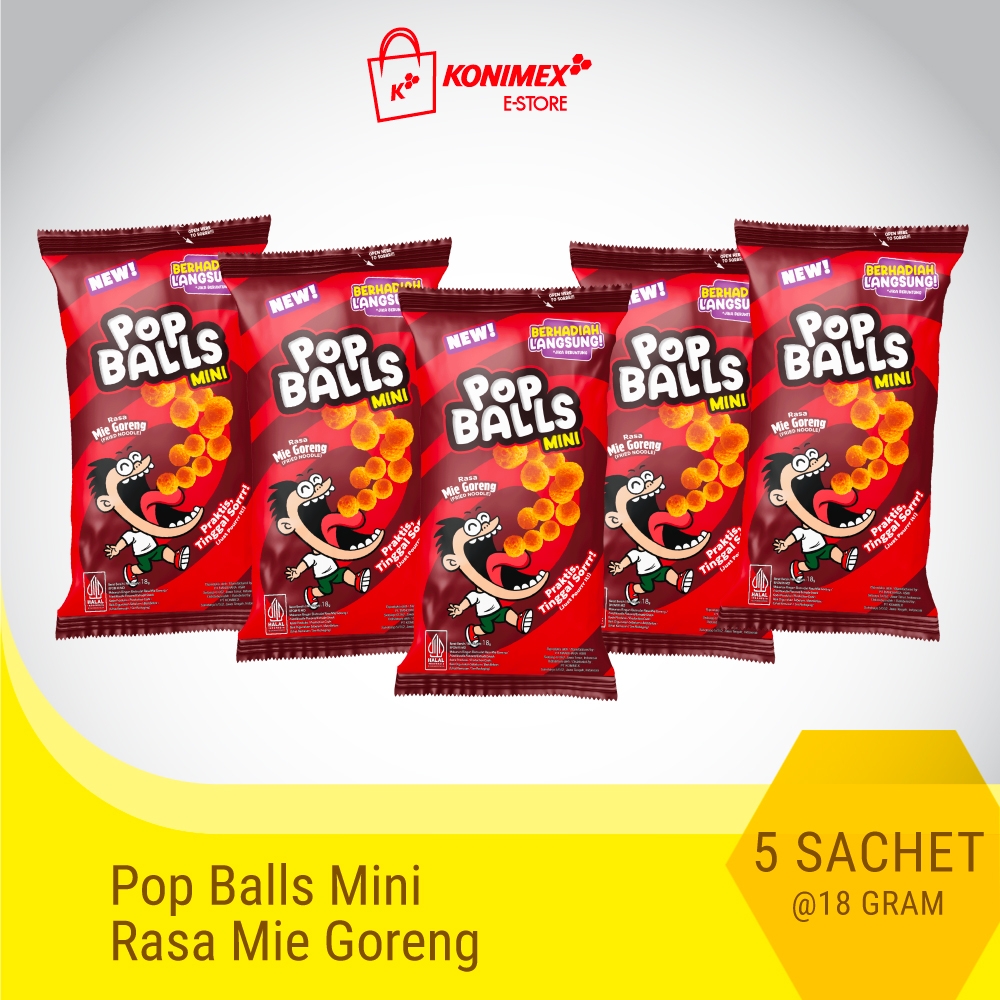 POP BALLS MIE GORENG 18 GRAM isi 5 Sachet