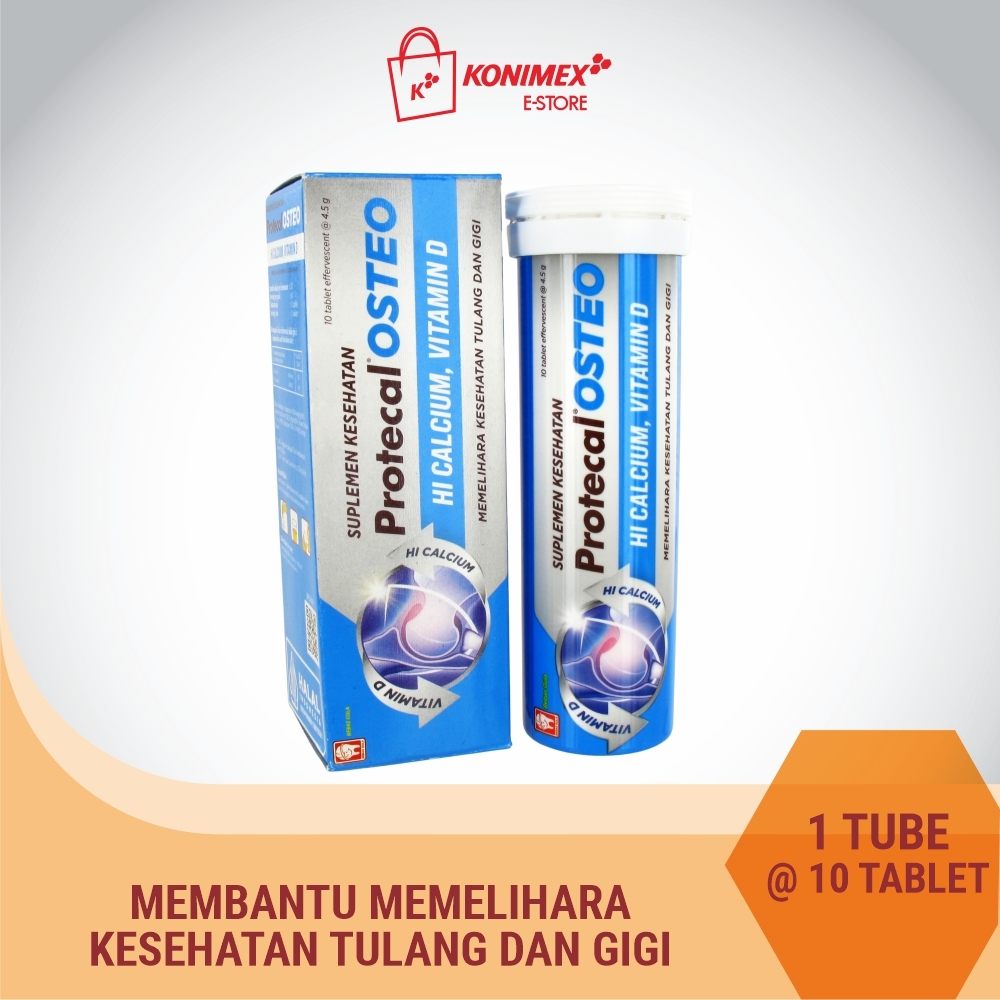 Protecal Osteo Vitamin D & Kalsium Tube isi 10 Tulang Sehat