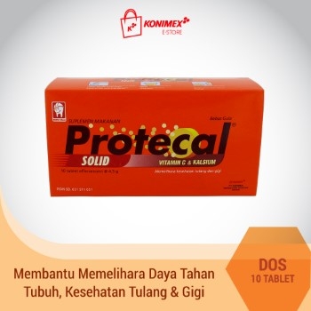 Protecal Solid Vitamin C & Kalsium Doos isi 10 Tulang Sehat 