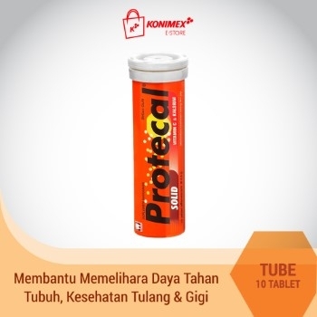 Protecal Solid  Vitamin C & Kalsium Tube isi 10 Tulang Sehat