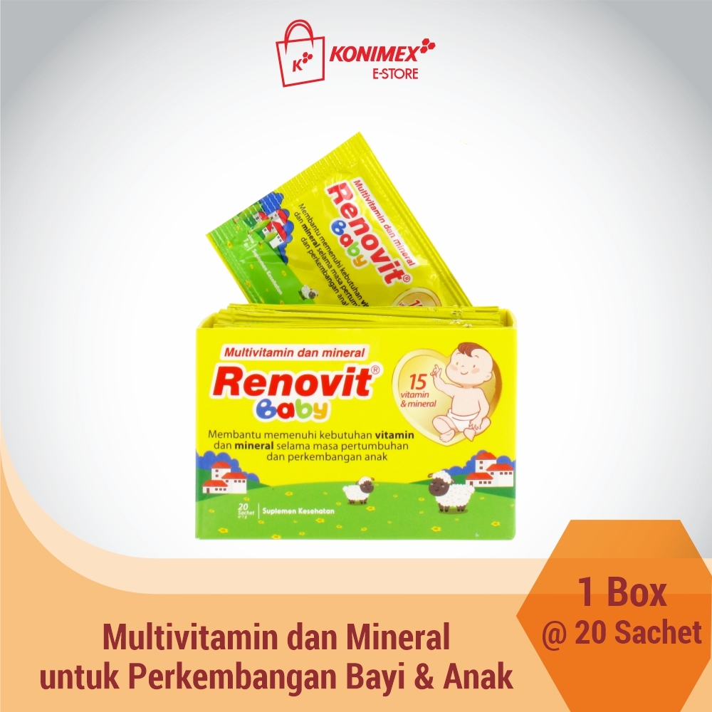 Renovit Baby Box -- 20 Sachet Suplemen Kesehatan untuk Balit