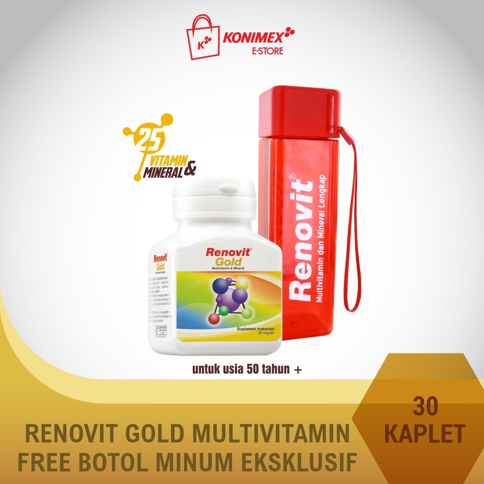 Renovit Gold Multivitamin Bonus Botol Minum Eksklusif