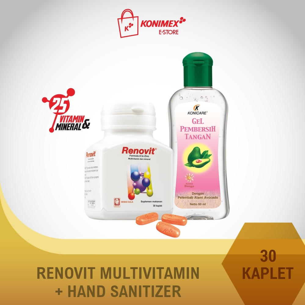 Renovit Multivitamin Paket Spesial PPKM + Hand Sanitizer