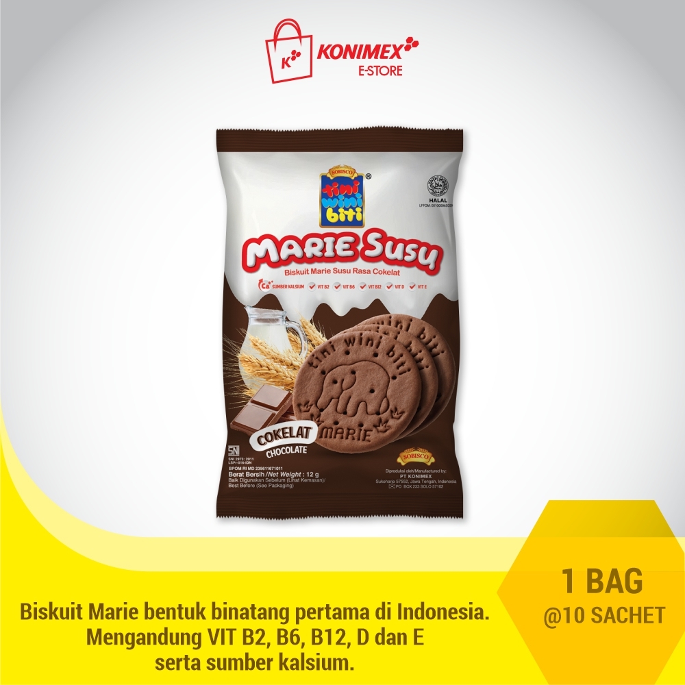 Tini Wini Biti Marie Cokelat 12gr 10 Sachet