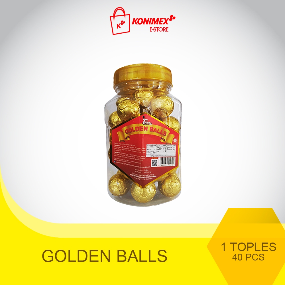 Tobelo Golden Ball Cokelat 40 pcs – 5gr