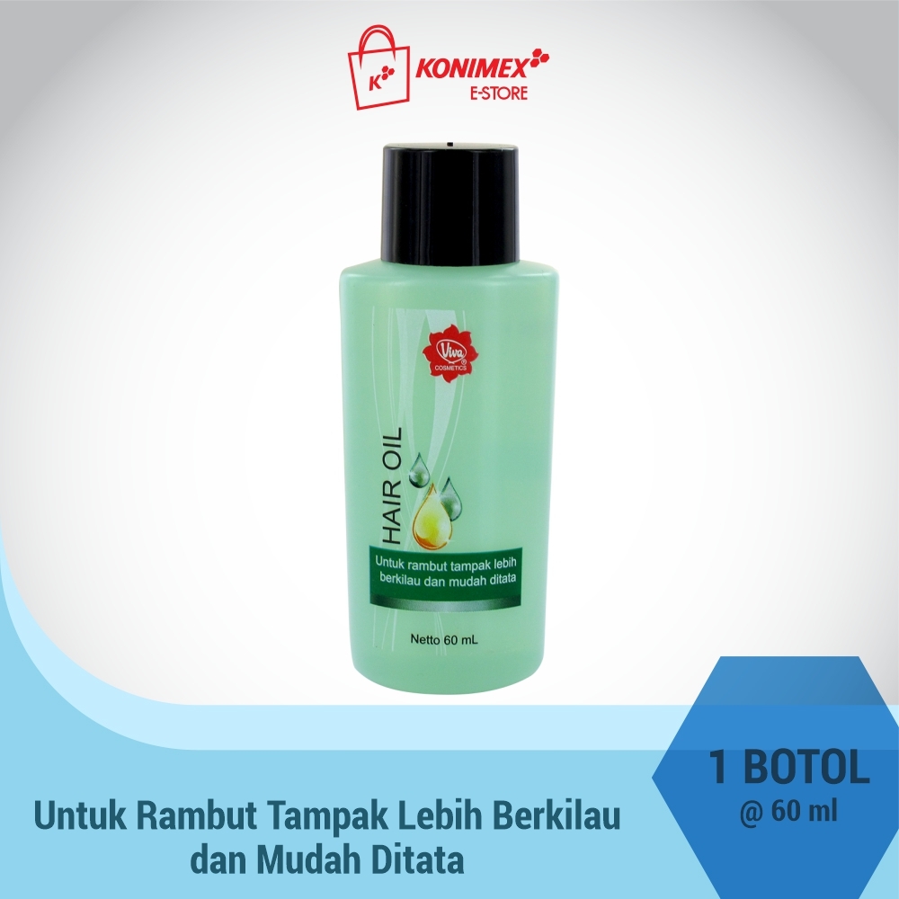 Viva Hair Oil Hijau untuk Kilau Alami Rambut 60 ml