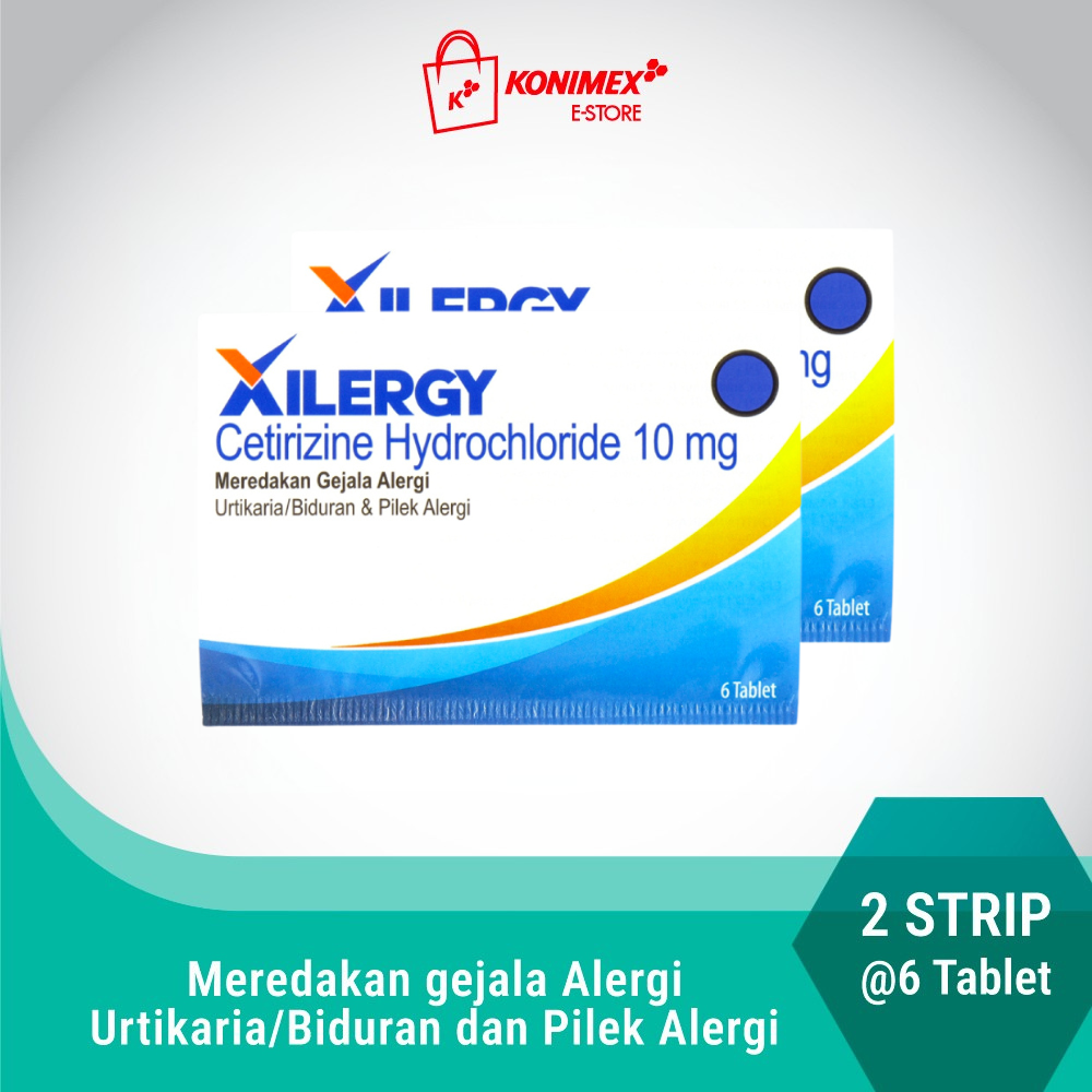Xilergy Strip 6 tablet Obat Anti Alergi isi 2 strip